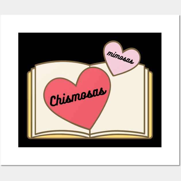 Mimosas and Chismosas Book Club Design Wall Art by Thisdorkynerd